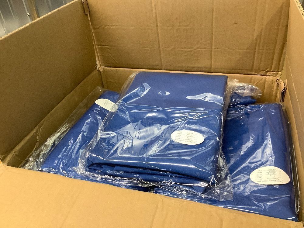 10 Pack Royal Blue Tablecloth 60 x 102 Inch Polyester Table Cloth for 6 Foot Rectangle Tables, Wrinkle Resistant Washable Decorative Fabric Table Covers Table Cloth for Wedding,Party, Banquet,Camping - Image 2 - Lot 9368