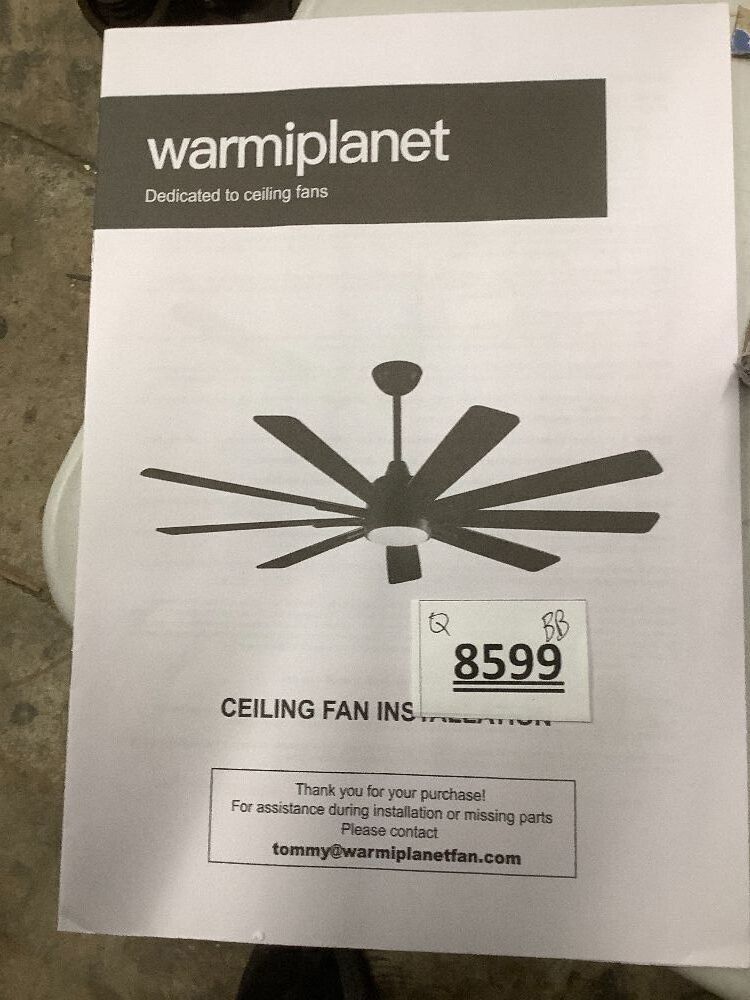 warmiplanet Ceiling Fan with Lights Remote Control, 62 Inch - Image 3 - Lot 9383