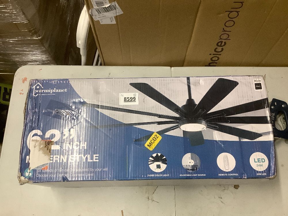 warmiplanet Ceiling Fan with Lights Remote Control, 62 Inch - Image 4 - Lot 9383