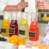 Set Of 4 Glass Carafes & Pitchers For Mimosa Bar Supplies, 1 Liter Beverage Glass Carafe With Lids For Wine,Brunch,Champagne,Lemonade,Milk,Iced Tea,Juice Pitcher & Container, Water Carafe With lid - Thumbnail 1