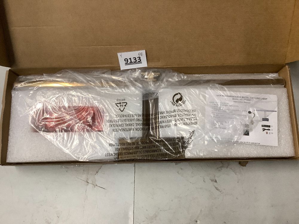 Picture Light,Picture Lights for Wall Cordless,20" Picture Lights with Timer and Dimmable,Battery Wall Lights for Display Gallery Painting Art Frame Portrait-Brass - Image 2 - Lot 9133