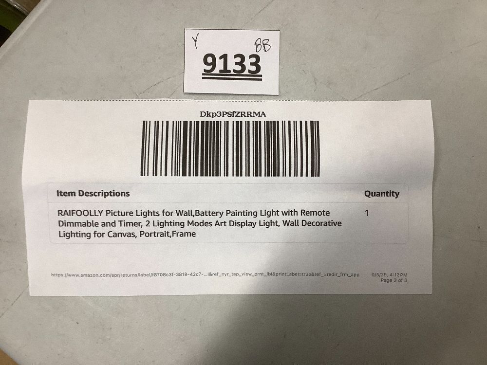 Picture Light,Picture Lights for Wall Cordless,20" Picture Lights with Timer and Dimmable,Battery Wall Lights for Display Gallery Painting Art Frame Portrait-Brass - Image 4 - Lot 9133