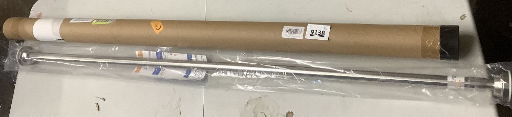 Ausemku Shower Curtain Rod - 32-92 Inch Rustproof Tension Rod, Non-Slip Spring Design, No Drilling Adjustable Curtain Rod for Bathroom, Kitchen, and Closet（Silver） - Image 4 - Lot 9138