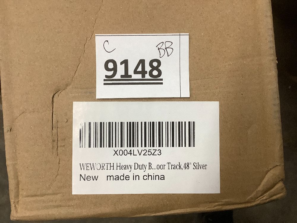 Heavy Duty Double Bypass Sliding Closet Door Track Kit Hardware, 48'/4FT Aluminium Alloy Pocket Door Track Rail Set, Silver - Image 3 - Lot 9148