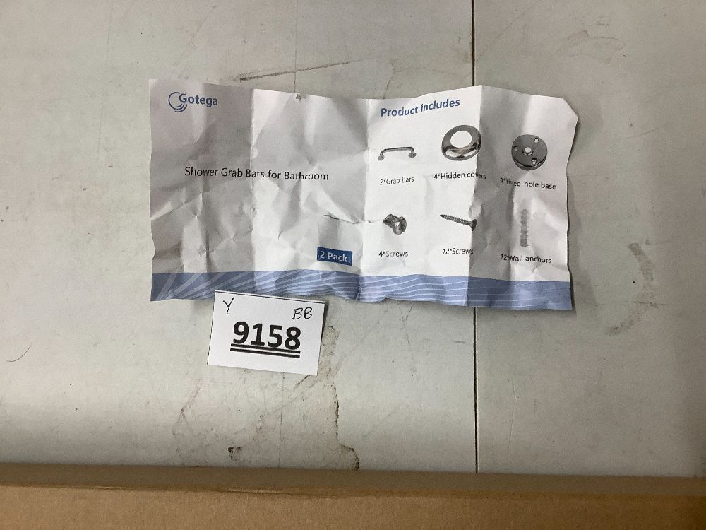 Gotega Shower Grab Bar 2 Pack, Stainless Steel Bathroom Grab Bar Shower Bath Handle Grab Bars for Bathtub Showers 24 Inch - Image 2 - Lot 9158