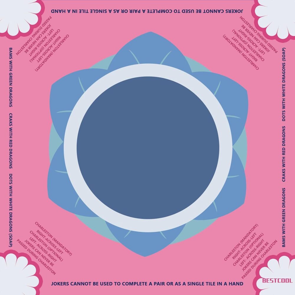 bestcool 2025 Neoprene Mahjong Mat with Rules for Table, Odorless, Free of PAHs, No Creases American Mahjong Mat with Instructions, Anti-Slip, Noise Reduction Mahjong Gift - Image 1 - Lot 9163