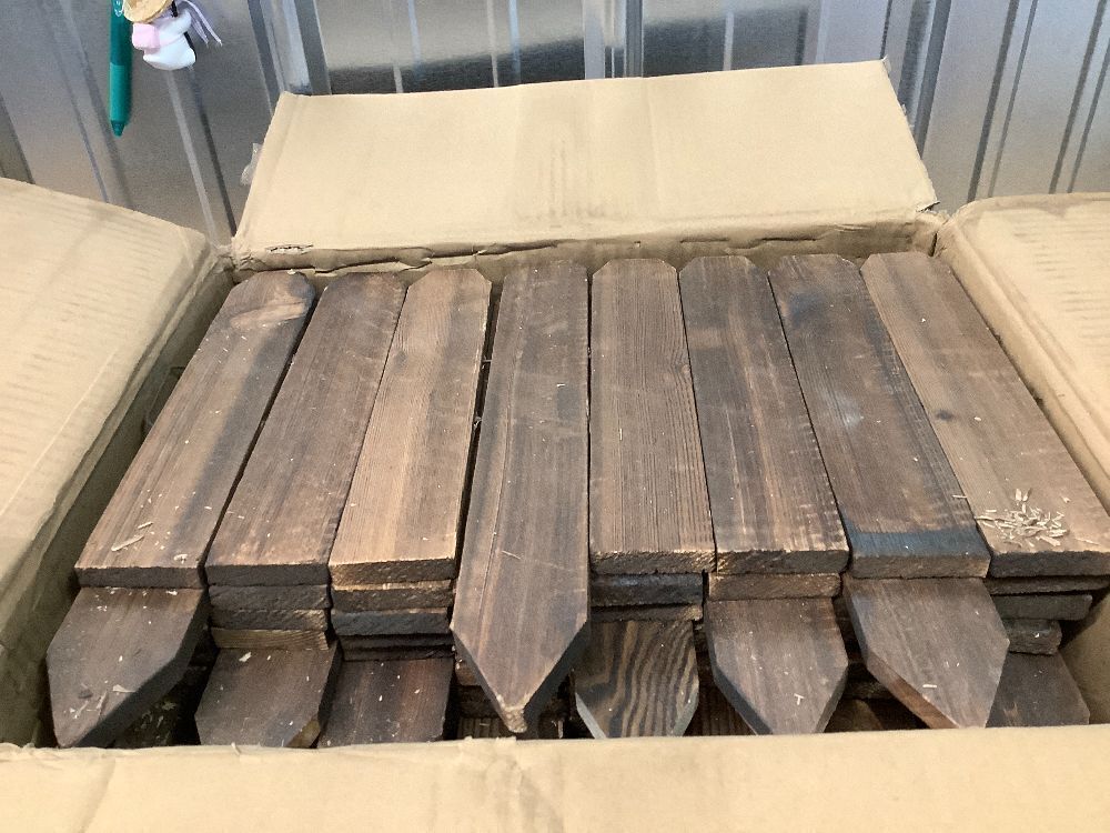 Wood Fence Border for Garden Beds – 9.8" H x 47" L Wooden Landscape Edging Panels, Rustic Decorative Outdoor Divider for Lawn, Path, and Yard Design (9-Pack) - Image 2 - Lot 9261