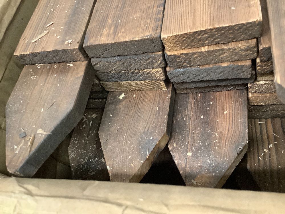 Wood Fence Border for Garden Beds – 9.8" H x 47" L Wooden Landscape Edging Panels, Rustic Decorative Outdoor Divider for Lawn, Path, and Yard Design (9-Pack) - Image 3 - Lot 9261