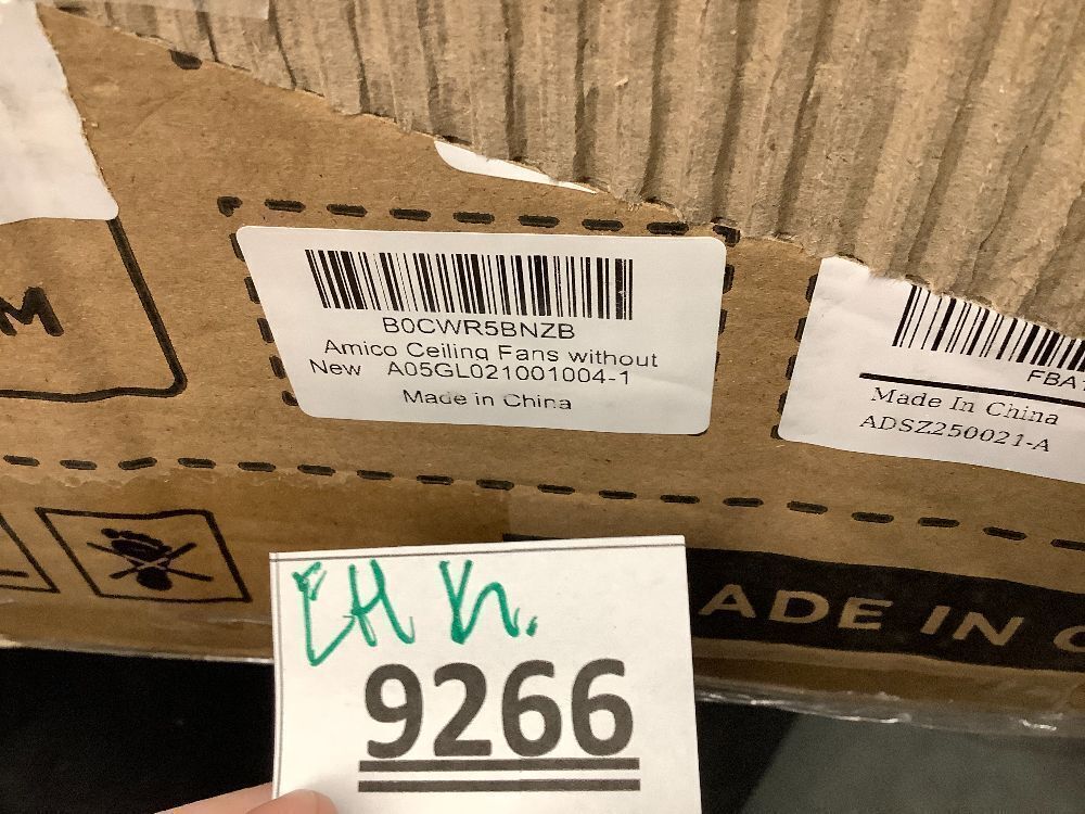 Amico Ceiling Fans without Lights, 72 inch Industrial Indoor/Outdoor Ceiling Fan with Remote Control, Reversible, 6 Blades, Noiseless, Black Ceiling Fan for Patio, Porch, Garage, shop, Farmhouse - Image 4 - Lot 9266