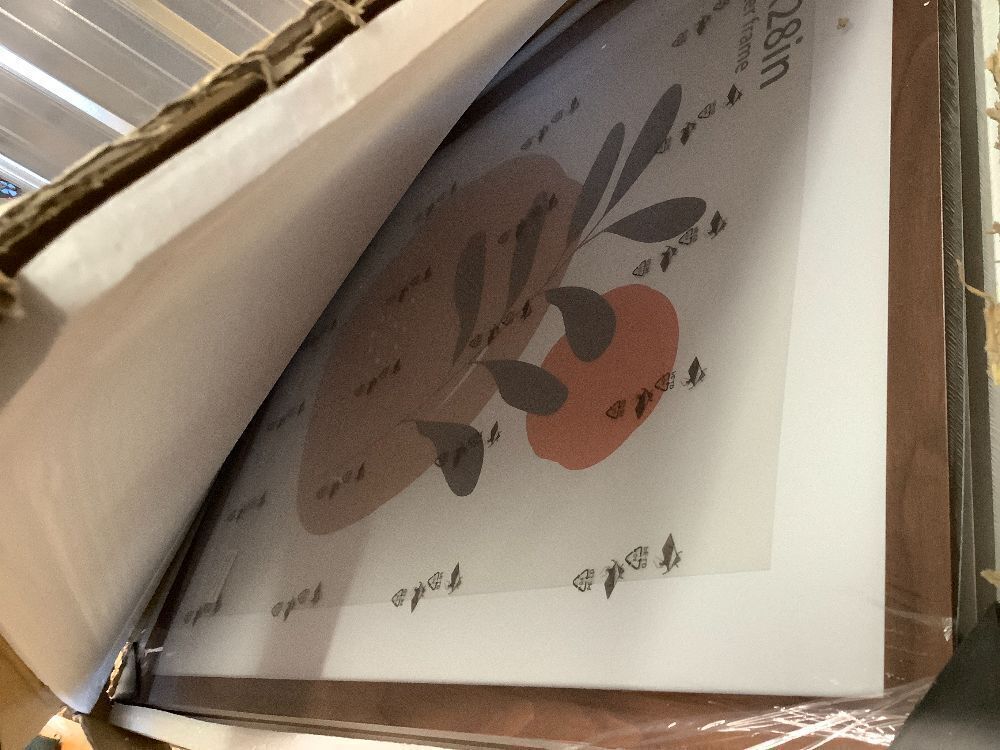 22x28 Picture Frame Brown Set of 3, Display Pictures 18x24 with Mat or 22 x 28 Without Mat, Poster Frames 22x28 for Wall Hanging Horizontal and Vertical - Image 2 - Lot 9276