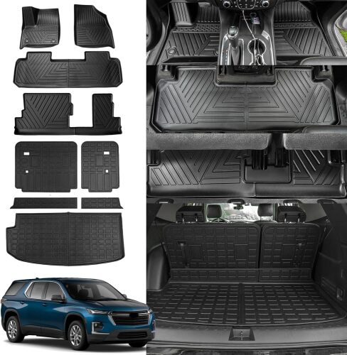 Rongtaod Floor Mats Compatible with 2018-2023 Chevrolet Traverse - Lot 9291