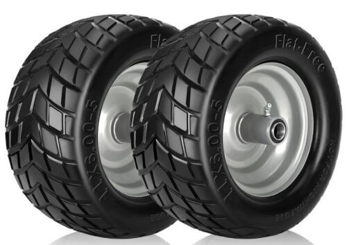 11x6.00-5 Flat Free Tire,2 Pack Tires for Zero Turn Mower - Lot 9255