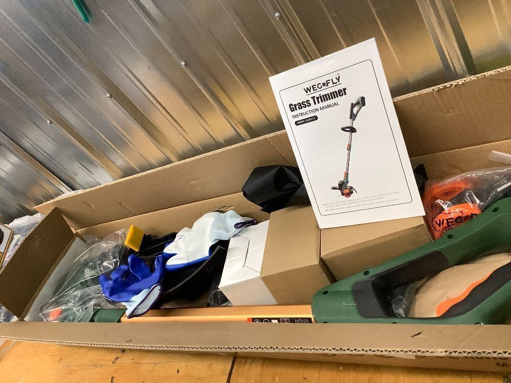 12-Inch String Trimmer Cordless,(2 x 21V 5.0Ah Batteries & Charger), 2 in 1 Trimmer & Edger, Electric Weed Wacker with Auto Rope Spool Feed, 6 Pcs 4M Spool Line for Yard, Garden, Green - Image 2 - Lot 9383