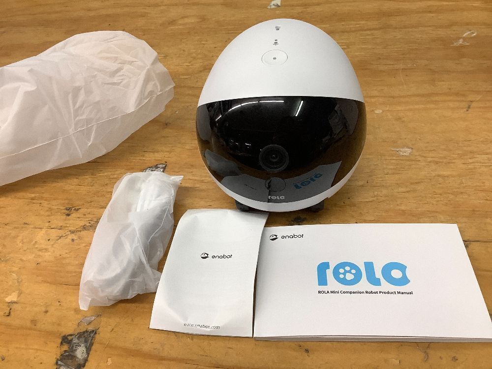 Enabot EBO ROLA Mini FamilyBot 2K Pet Camera Robot: Movable Indoor Camera Battery-Powered with Phone App, One-Touch Call, 2-Way Talk, Night Vision, Motion Detection, Video Recording - Image 2 - Lot 9249