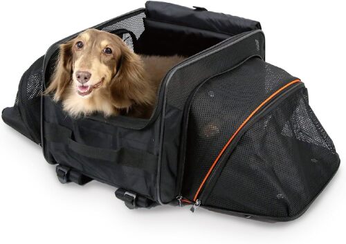 Expandable Pet Carrier for Dogs and Cats - JetPaw Expandable Pet Carrier for Cats, Dogs, and Rabbits - Airline Approved and Travel Friendly 5 in 1 Dog Carrier - Lot 9360