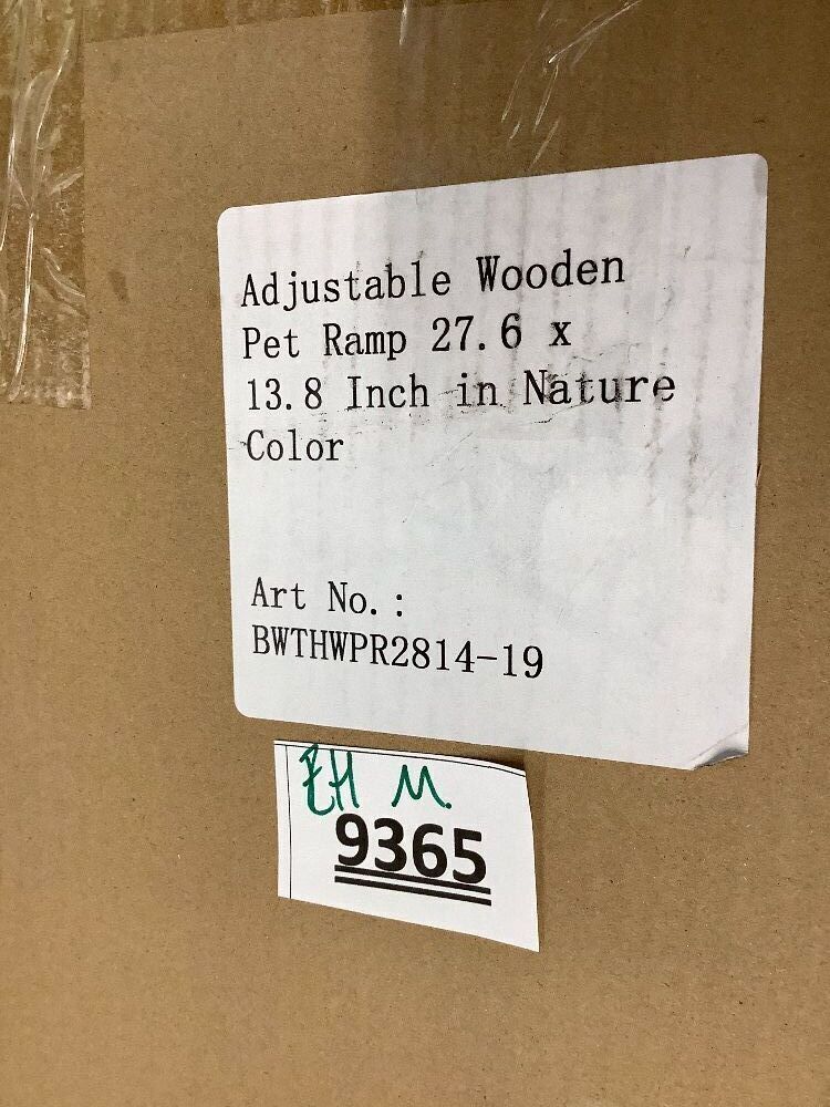 Wooden Foldable Non-Slip Dog Ramp, Adjustable Height Pet Ramp, Dog Climbing Ladder with Guardrail for Car, Bed, Sofa(13.8x27.6.4in) - Image 4 - Lot 9365