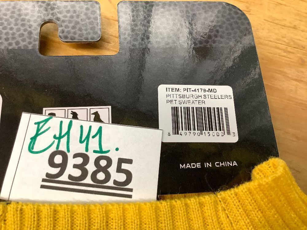 Pets First NFL Pittsburgh Steelers Dog Sweater, Size Medium. Warm and Cozy Knit Pet Sweater with NFL Team Logo, Best Puppy Sweater for Large and Small Dogs, Team Color - Image 3 - Lot 9385