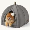 Bedsure Cat Beds for Indoor - 2 in 1 Cat Cave House Tent for Kittens and Small Pets with Removable Washable Cushioned Pillow, Foldable Kitten Hideaway with Non-Slip Bottom - Thumbnail 1