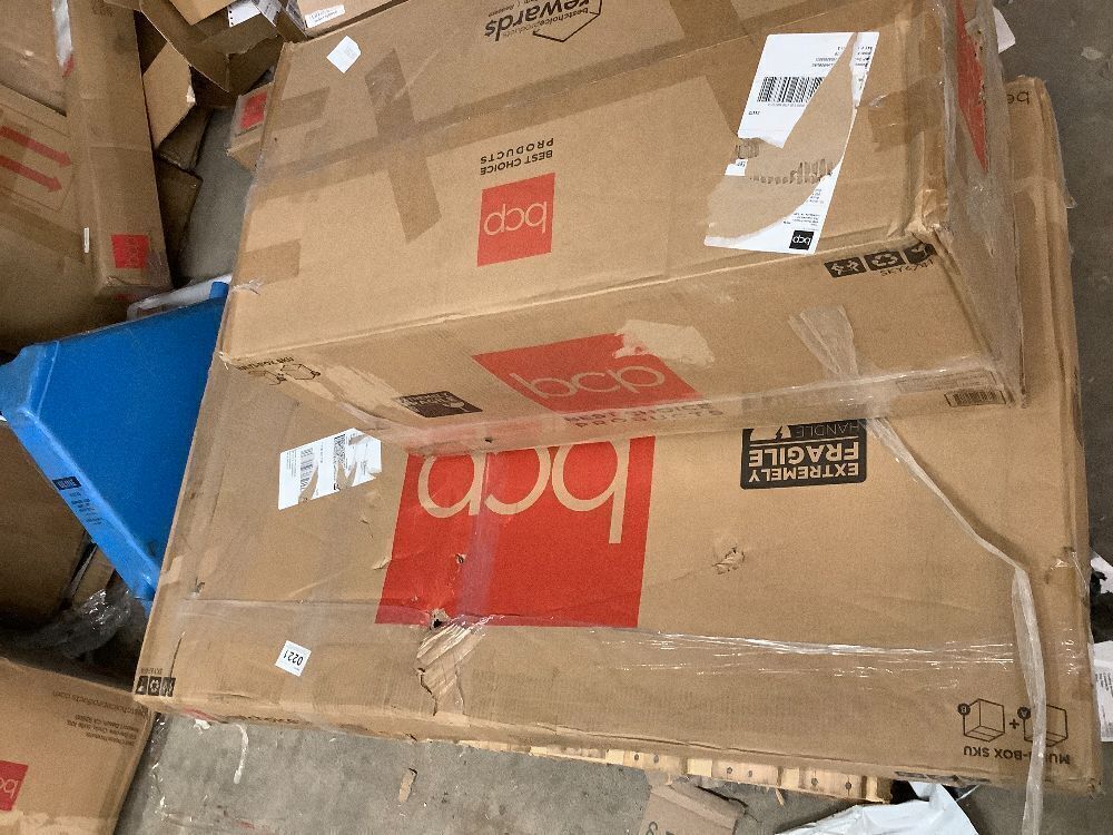 7-Piece Dining Table Set w/ Glass Top, Leather Chairs - Black - Image 4 - Lot 9386