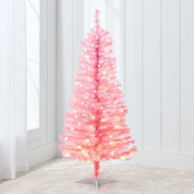 Prelit Colorful Mini Spruce Christmas Tree w/ LED Lights - 4ft - Image 1 - Lot 9346