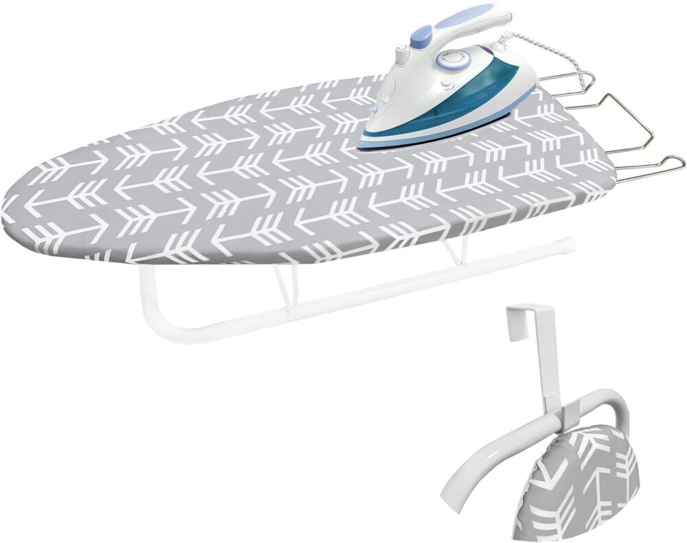 Tabletop Ironing Board with Folding Legs, Portable Small Ironing Board with Extra Thick Heavy Duty Cotton Padding Cover, Space Saving Mini Iron Board for Dorms, Laundry and Craft Room - Image 1 - Lot 9178