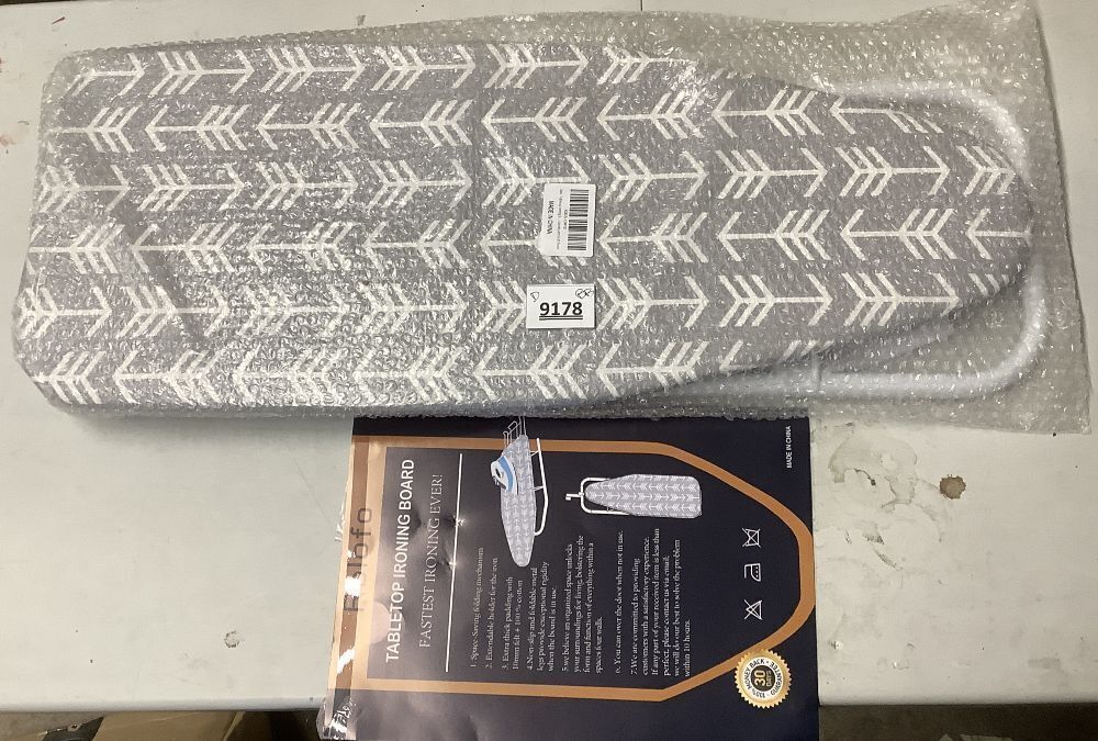 Tabletop Ironing Board with Folding Legs, Portable Small Ironing Board with Extra Thick Heavy Duty Cotton Padding Cover, Space Saving Mini Iron Board for Dorms, Laundry and Craft Room - Image 2 - Lot 9178