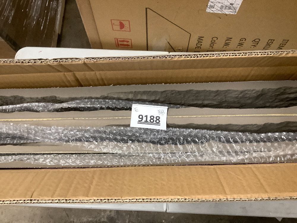 5-Pack 3D Faux Stone Wall Panels, PU Cement-Texture Wainscoting Panels for Interior Walls – Waterproof & Lightweight, Covers 38.7 Sq.Ft, 47.2" x 23.6", for TV Wall, Living Room,Cement Gray - Image 4 - Lot 9188