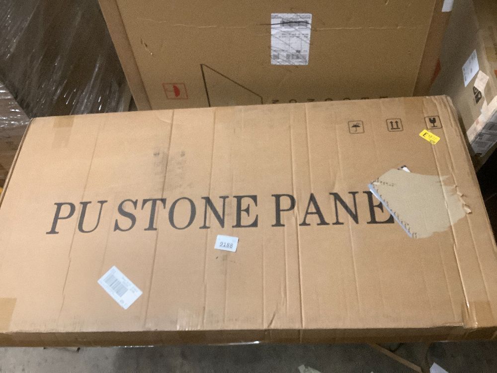 5-Pack 3D Faux Stone Wall Panels, PU Cement-Texture Wainscoting Panels for Interior Walls – Waterproof & Lightweight, Covers 38.7 Sq.Ft, 47.2" x 23.6", for TV Wall, Living Room,Cement Gray - Image 5 - Lot 9188