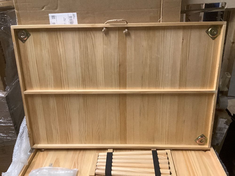 30x90 Inch Boho Low Picnic Wood Table - Foldable Design And And 2 Set Of Wood Table Leg For Sitting On The Floor Low Height Floor Picnic Table Encourage A Laid-back Vibe At Home Or In Nature - Image 3 - Lot 9193