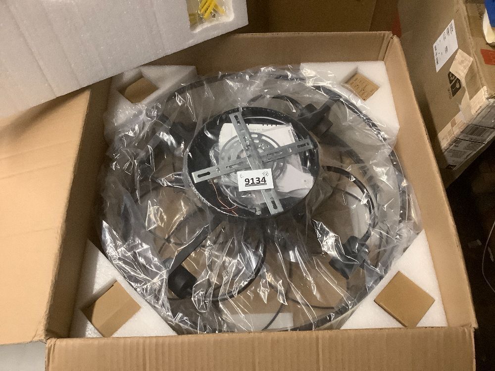 Caged Ceiling Fans with Lights,20" Flush Mount Fandelier Ceiling Fan with Lights and Remote,6 Wind Speeds Smart Low Profile Farmhouse Ceiling Fan for Bedroom,Kitchen,Living Room,Include 4 Bulb - Image 2 - Lot 9134