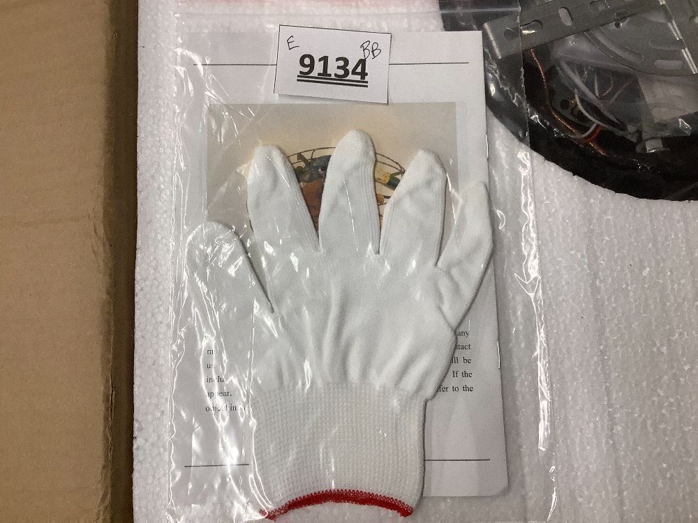 Caged Ceiling Fans with Lights,20" Flush Mount Fandelier Ceiling Fan with Lights and Remote,6 Wind Speeds Smart Low Profile Farmhouse Ceiling Fan for Bedroom,Kitchen,Living Room,Include 4 Bulb - Image 4 - Lot 9134