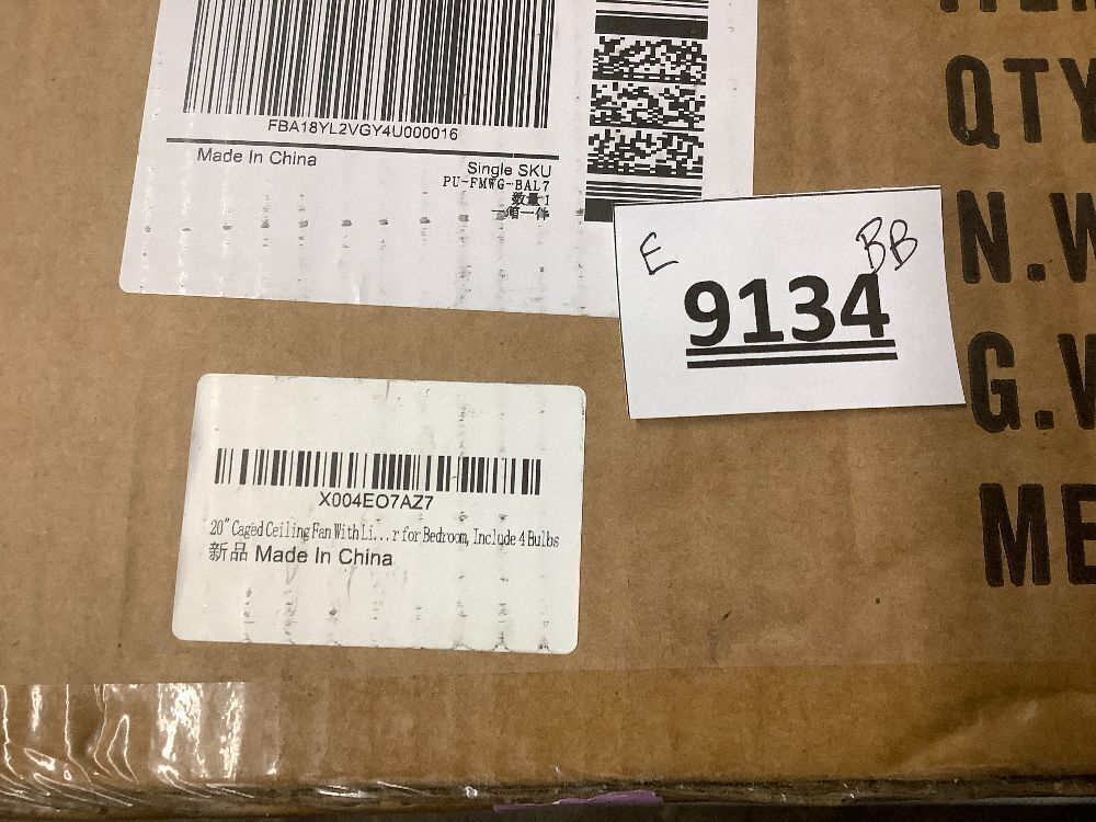 Caged Ceiling Fans with Lights,20" Flush Mount Fandelier Ceiling Fan with Lights and Remote,6 Wind Speeds Smart Low Profile Farmhouse Ceiling Fan for Bedroom,Kitchen,Living Room,Include 4 Bulb - Image 6 - Lot 9134