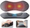 Smooth Spine Triple Fusion Back Massager, 3 in 1 Lumbar Support Pillow Massager for Sciatica, with Electric Heated, Vibration & Traction, for Lower Back Pain Relief and Spine Support (Gray) - Thumbnail 1