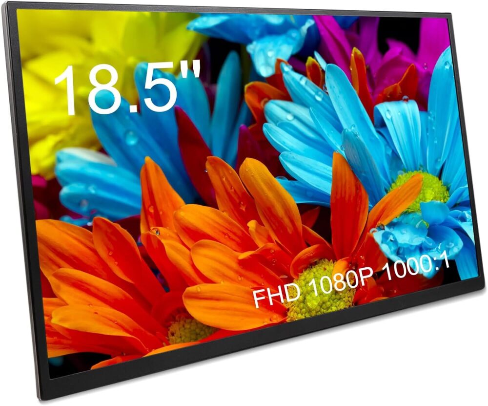 Portable Monitor, 1080P FHD 100Hz IPS Screen, 125% sRGB HDMI USB-C External Monitor for Laptop PC, Travel Second Display with Kickstand Case (18.5) - Image 1 - Lot 9149