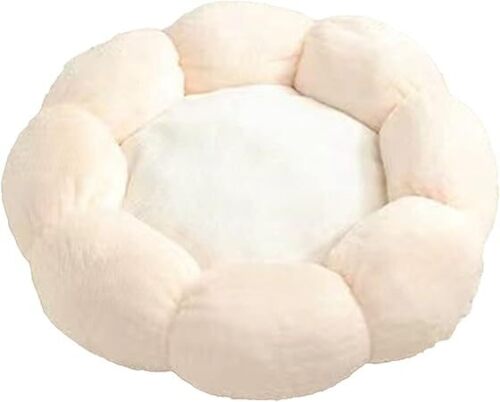 Pet Bed for Small Dogs, Washable Soft Comfortable Dog Bed, Cute Round Flower - Lot 9243
