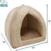 Dog House Bed Crate Mat Tent Indoor Round Soft Plush for Small, Medium, and Large Breeds - Thumbnail 1