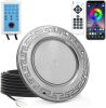 Pool Lights for Inground Pool, 60W 10 Inch LED Inground Pool Light with Controller, Remote and APP Control - Thumbnail 1
