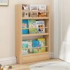 Behind The Door Bookshelf – Space-Saving, Wall-Mounted Wooden Storage Solution for Kids, Bedroom, Living Room & Nursery – Easy Installation, Natural Pine Wood Finish - Thumbnail 1