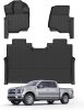 Floor Mats Custom Fit for Ford F150/F-150 2025 2015-2024 SuperCrew Cab (Includes 22-24 Lightning Models) All Weather TPE Rubber Floor Liners Anti-Slip Full Set for Ford F-150 2025 Accessories - Thumbnail 1
