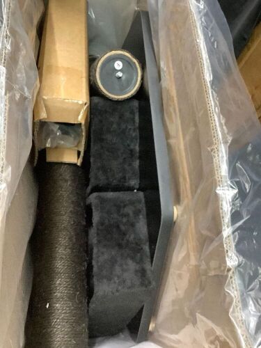 Happy & Polly Gothic Cat Tree with Coffin Bed - 40.9"Black Cat Tower with Soft Mats, Natural Sisal Scratching Posts, Bat Hanging Ball, Multi-Level Platform Cat Activity Center for Large Cats Halloween - Lot 9504