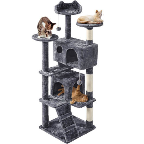 Yaheetech 61.5''H Cat Tree Condo - Lot 9528