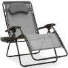 Oversized Reclining Zero Gravity Chair Lounger w/ Cup Holder, Pillow - Thumbnail 1