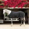 Equinavia Vind Lightweight Stable Blanket for Horses | No Fill Sheet with Wither Relief - Black - 80 in - Thumbnail 1