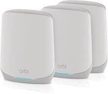 Netgear Orbi RBK763-100NAR AX5400 Tri-band WiFi 6 Mesh System, 5.4Gbps, Router and 2 Satellites - Lot 9569