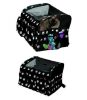 Pet Carrier Large, Car Booster Seat for Cats, Airline-Approved Travel Carrier with Paw Print, Black and White - Thumbnail 1