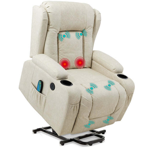 Electric Power Lift Recliner Massage Chair w/ Heat, USB Port, Cupholders - Image 1 - Lot 9587