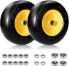 13x5.00-6 Flat Free Lawn Mower Tire and Wheel Smooth Tread Tire for Zero Turn Lawn Mowers - Thumbnail 1