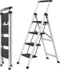 XinSunho 4 Step Ladder, Aluminum Folding Ladder - Thumbnail 1