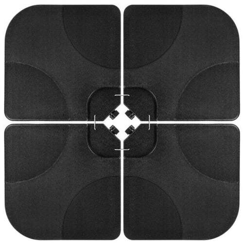 4-Piece Cantilever Offset Patio Umbrella Stand Square Base Plate Set - Lot 9651