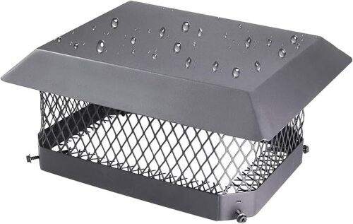 9" x 13" Chimney Caps for Outside,Chimney Cover Fireplace Chimney Flue Cover Chimney Rain Caps Roof Rain Guard Top Protector Fit Existing Flue Tiles Brick Clay,Chimney Vent Cap with Screen Hood Plate - Lot 9657